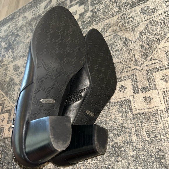 Vionic Black Leather Ankle Boots with Buckle Detail 2.25 inch heel - Picture 7 of 8